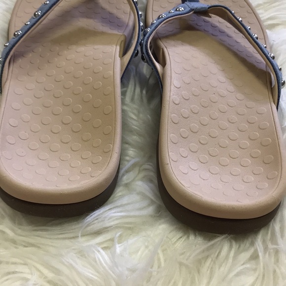 Vionic Leather Studded Thong Sandals - Vanessa - Picture 9 of 14